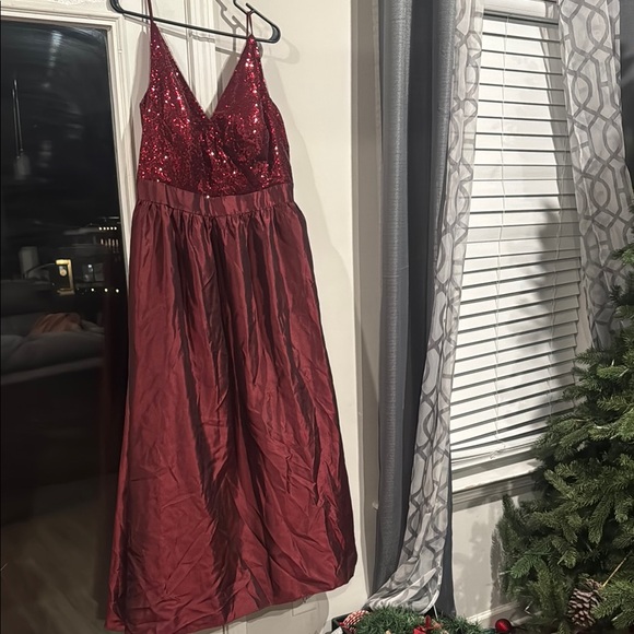 Red Sequin Gown - Picture 1 of 6